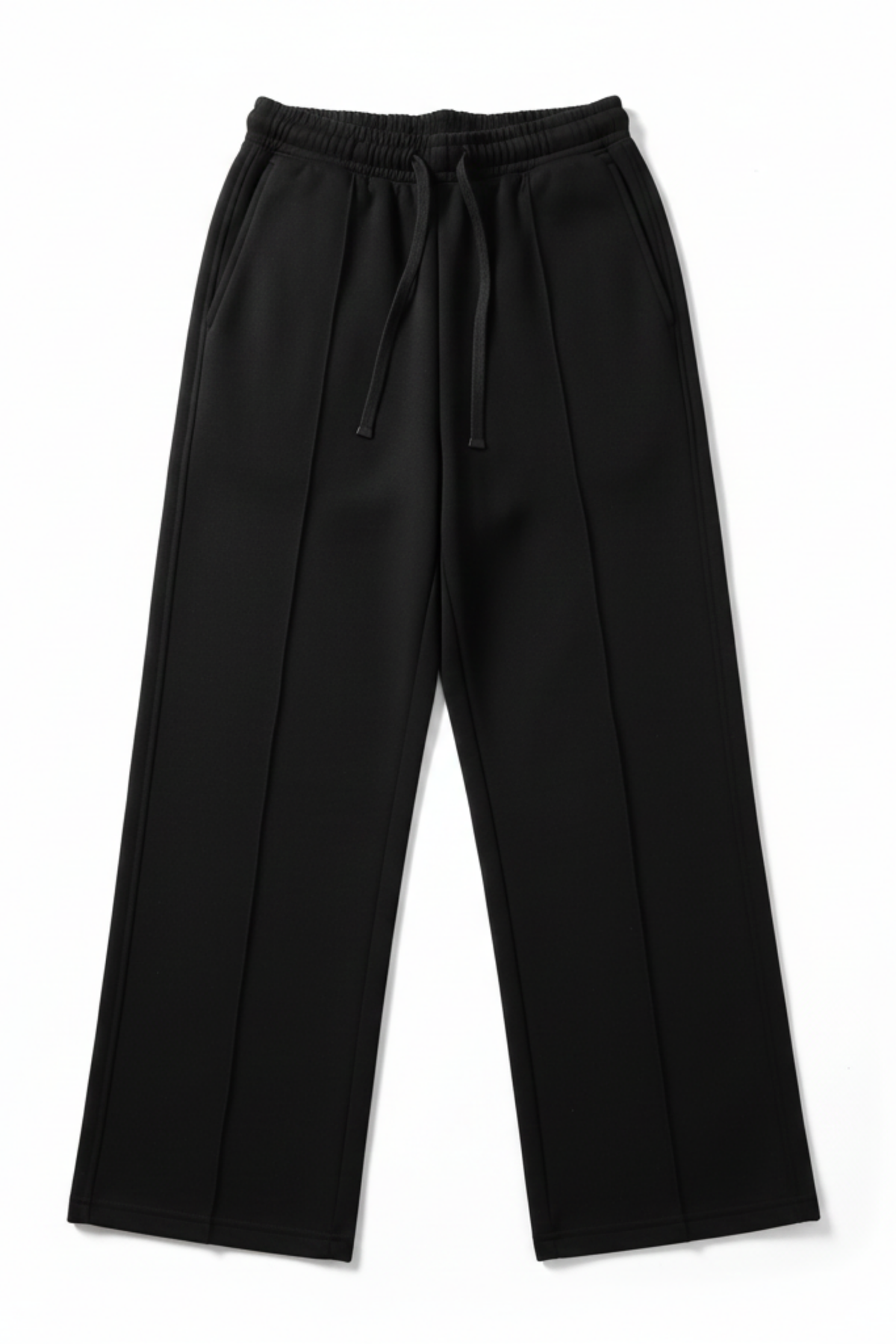 Pleated Relaxed Black Trouser