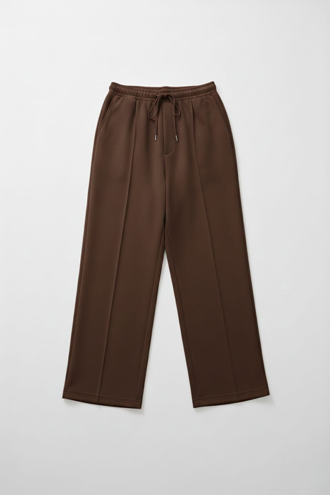 Pleated Relaxed Brown Trouser