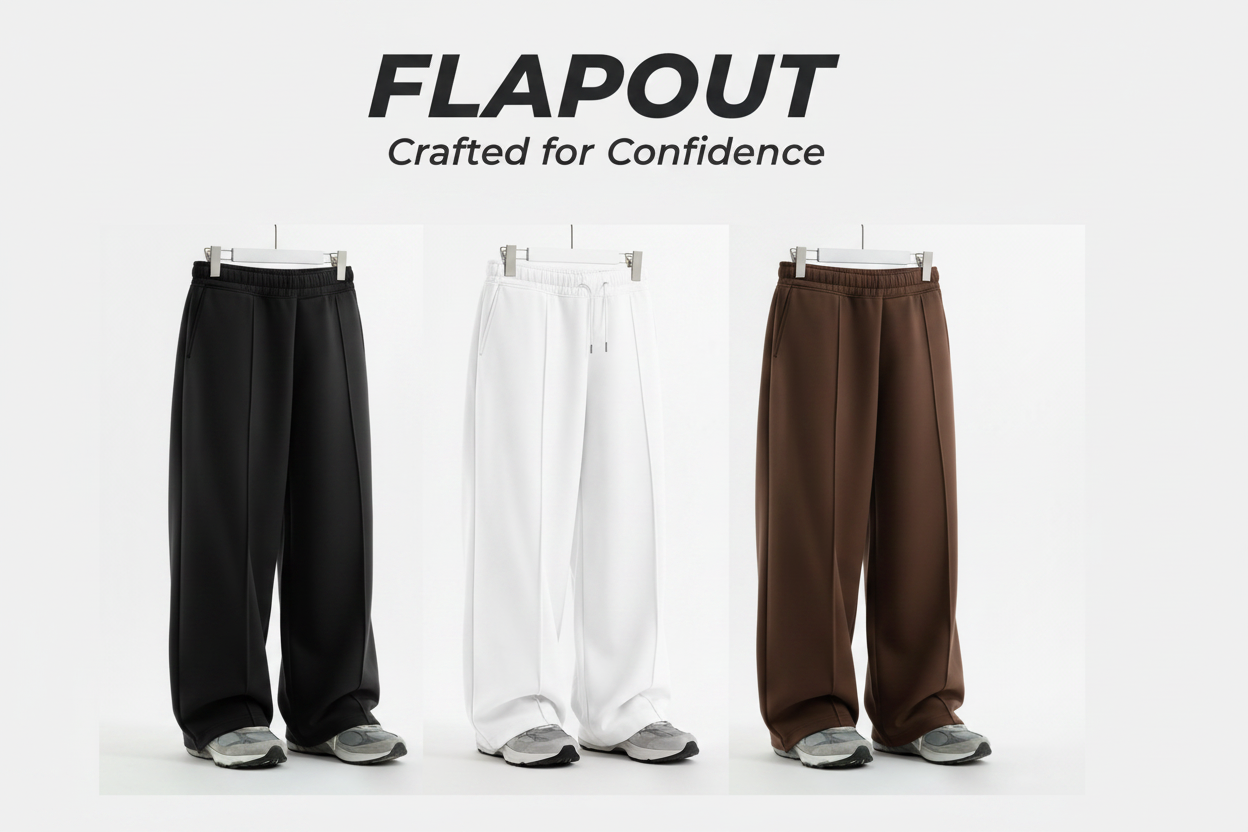 Flapout – White Black Brown Banner